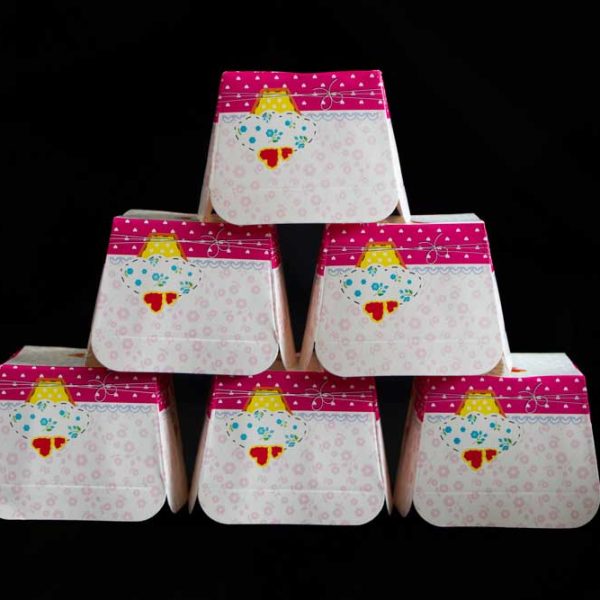 مافین چهارگوش-طرح قلب